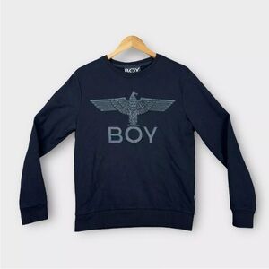 Boy London Long Sleeve Sweatshirt Mens Large Black Boy Eagle Embroidered Logo